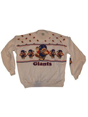 Vintage 1983 New York Football Giants Caribe Crew Neck Pullover Sweatshirt Large